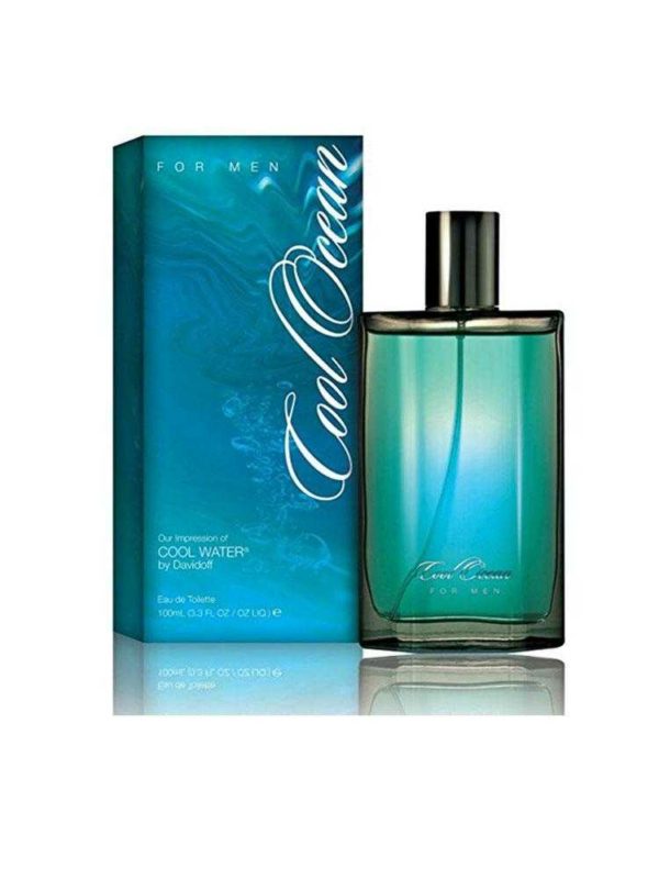 Cool Ocean Perfume for Men Eau De Toilette 3.4oz Long Lasting Fragrance (Inspired by Cool Water)